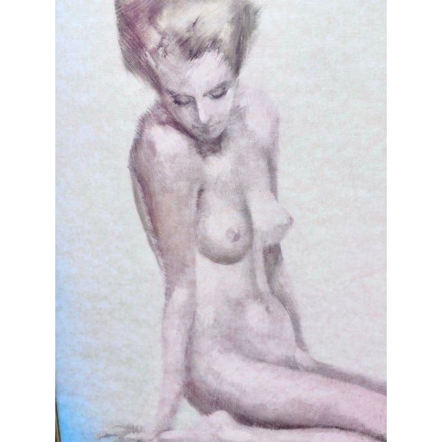 1960s Marcello Cassinari Vettor Figurative Seated Female Nude, Signed For Sale In Miami - Image 6 of 10