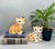 Delightful pair of vintage Shafford ceramic leopard cubs features oversized ears, wide eyes, and hand-painted black spots....