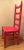 Antique Rush Seat Ladderback Chair - Painted Red. Very tall and narrow for a ladderback chair which is typical for a...