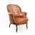 1940s Cognac Leather and Walnut Armchair, Czechoslovakia, 1940s For Sale - Image 5 of 17