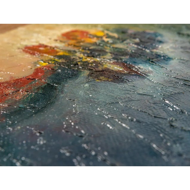 Expressionist Flower Still Life, Oil on Canvas, Framed For Sale - Image 6 of 10