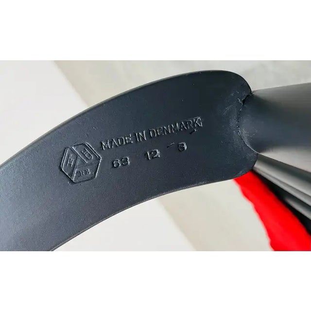 Metal Black Lacquered Hans J. Wegner J16 Rocking Chair or Rocker for FDB Mobler 1963 For Sale - Image 7 of 10