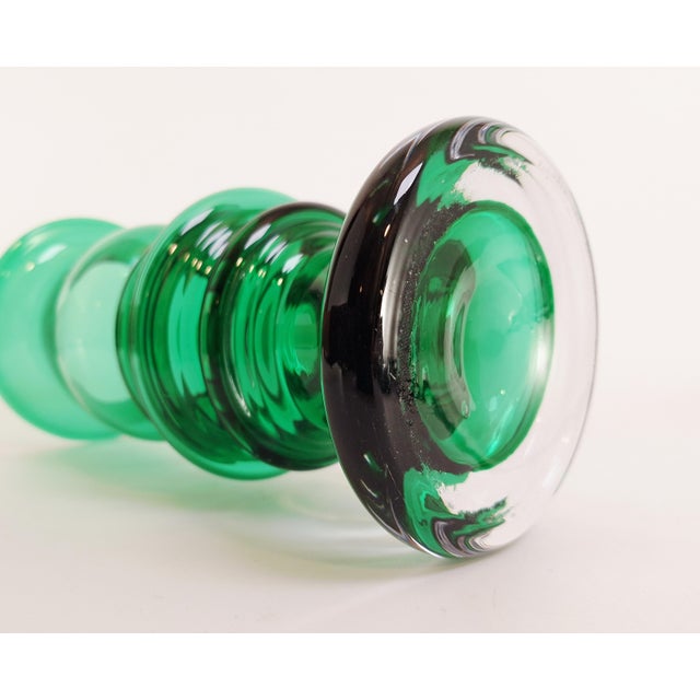Green Tornado Art Glass Vase by Tamara Aladin for Riihimäen Lasi, Finland, 1970s For Sale - Image 6 of 9
