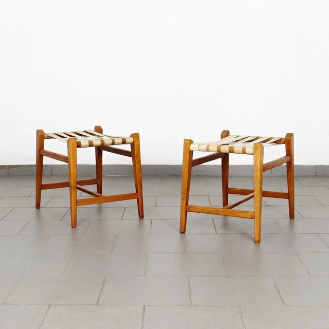 Mid-Century Modern Set of Stools from Jizba For Sale - Image 3 of 4