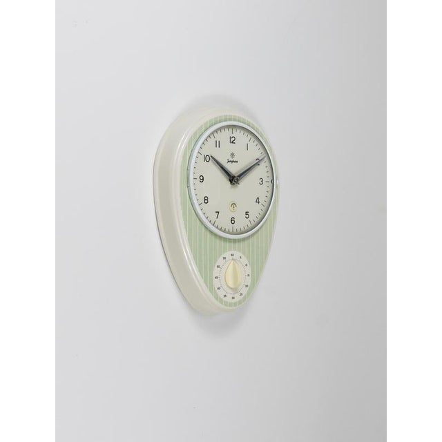 Mid-Century Wall Clock & Timer in the style of Striped Max Bill from Junghans, Germany, 1960s For Sale - Image 6 of 17