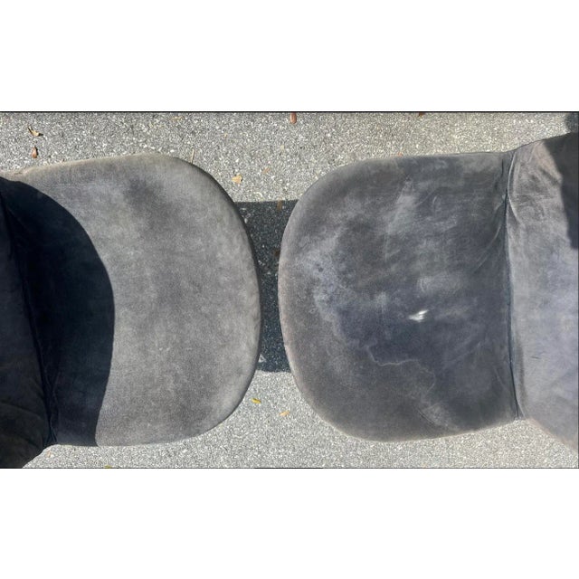 Mid 20th Century Italian Suede Sabrina Dining Chairs by Rima Rinaldi For Sale - Image 5 of 10