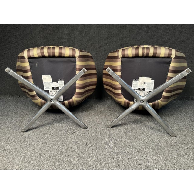 Silver Pair of Coalesse "Bob" Chairs by Brayton International For Sale - Image 8 of 12