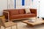LIFT Minimalist Three-Seater Sofa in Oak Wood and Camel Leather Seat by Julien Renault For Sale - Image 6 of 12