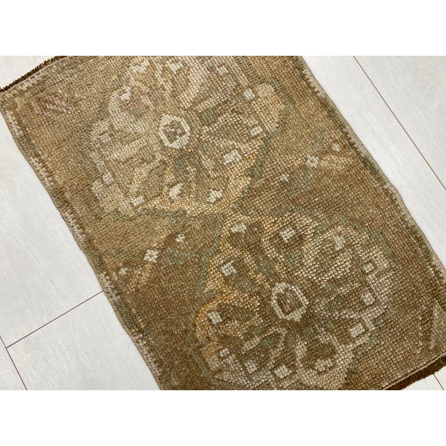 1960s Mid 20th Century Anatolian Tan Color Wool Carpet For Sale - Image 5 of 5