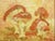 Vintage English oil on board painting of mushrooms, c.1950’s Depicting a group of mushrooms with bright burnt orange caps...