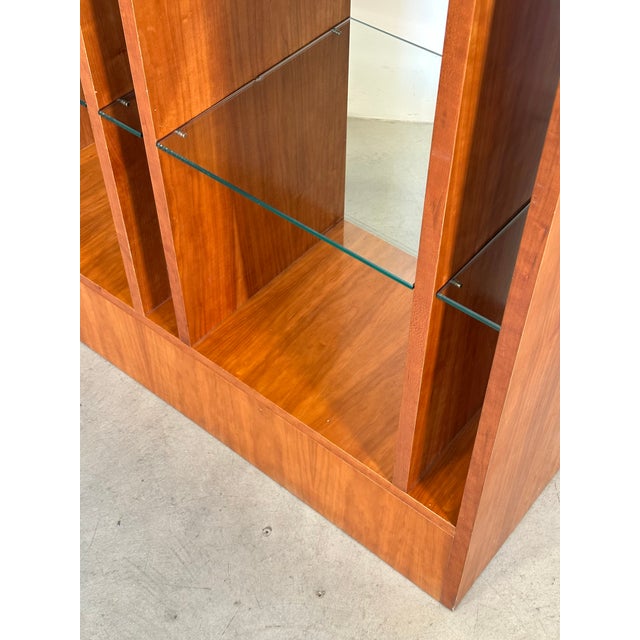 Cherrywood Display Case on Wheels, 1990s For Sale - Image 14 of 15