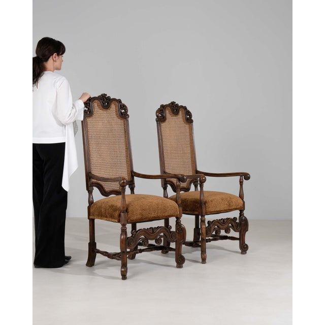 Early 20th Century France Red Wood Armchair For Sale - Image 9 of 11