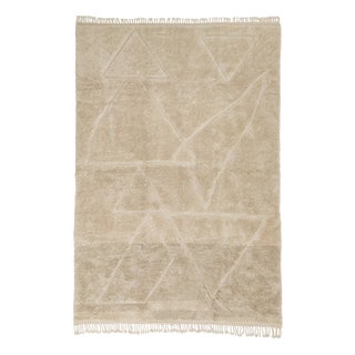 Large Hand-Knotted Wool Rug by Azele Studio For Sale