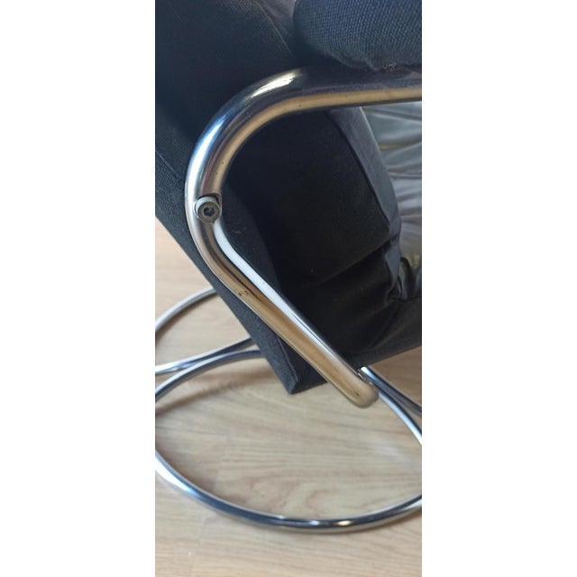 1970s Scandinavian Leather Armchair, 1970s For Sale - Image 5 of 18