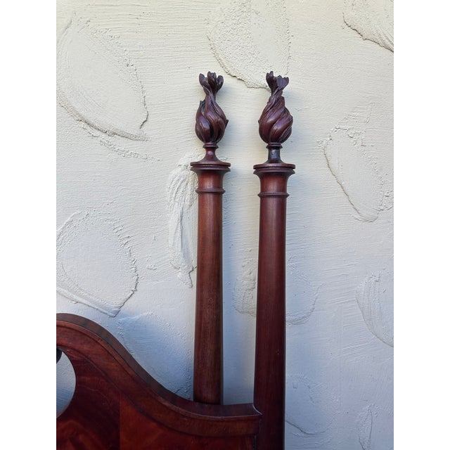 Antique DuncanPhyfe Mahogany Four-Poster Twin Bed Frame Set For Sale - Image 15 of 18