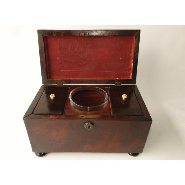 19th Century Mahogany Tea Caddy For Sale - Image 4 of 5