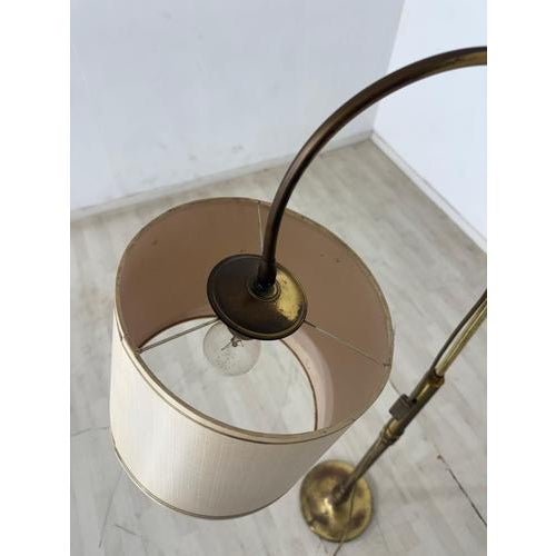 Metal Mid-Century Modern Floor Lamp in Brass For Sale - Image 7 of 8