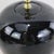 A Pair Early 20th Century Black Monochrome Porcelain Watermelon Jar Table Lamps on Carved Wood Bases For Sale In New York - Image 6 of 15