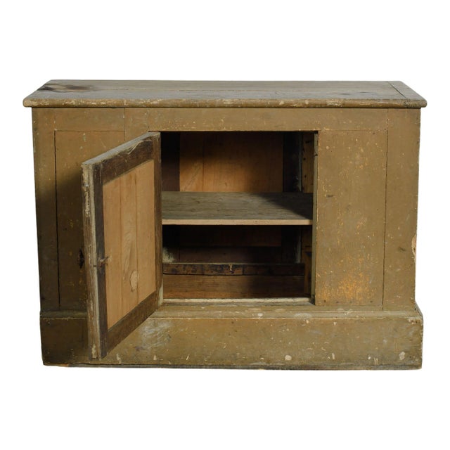 Early 20th Century Vintage French Petit Wood Cabinet For Sale - Image 4 of 7