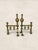 English Antique English Cast Brass Andirons With Scrolled Legs For Sale - Image 3 of 7