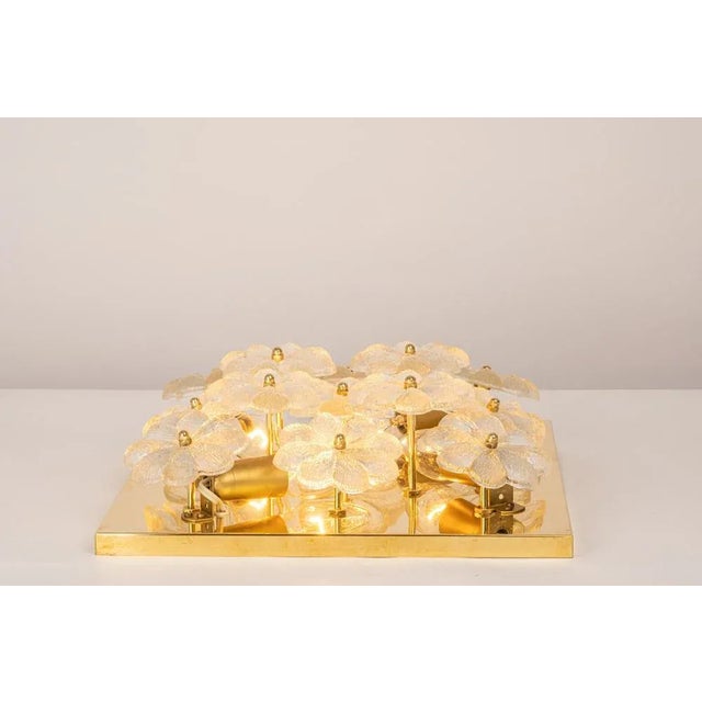 Petite Glass Flower Wall Light from E. Palme, Germany For Sale - Image 9 of 15