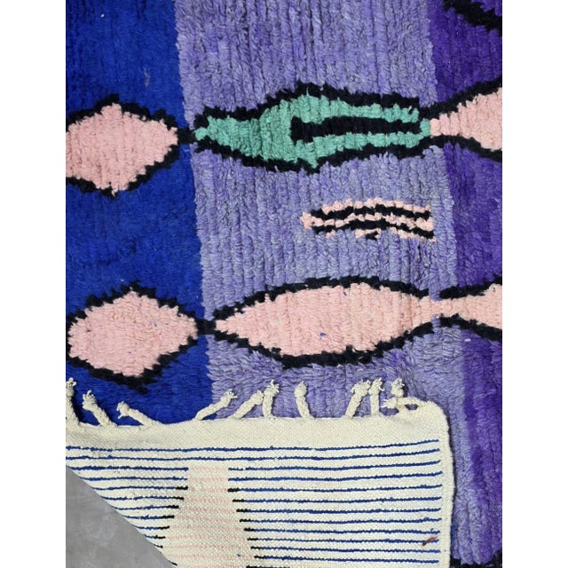 2020s Moroccan Abstract Wool Rug - 9.7 X 5.9 Ft For Sale - Image 5 of 6