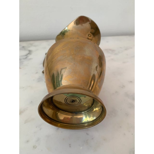 1930s Mid-Century Brass Vase Ewer For Sale In New York - Image 6 of 7