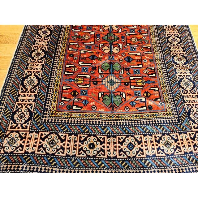 Antique Caucasian Shirvan Area Rug, Handwoven Wool, Prayer Pattern, 1890s, 4' x 5' For Sale - Image 11 of 16
