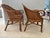 Wood Vintage Tommy Bahama Style Bamboo Wicker Arm Chairs - A Pair For Sale - Image 7 of 9