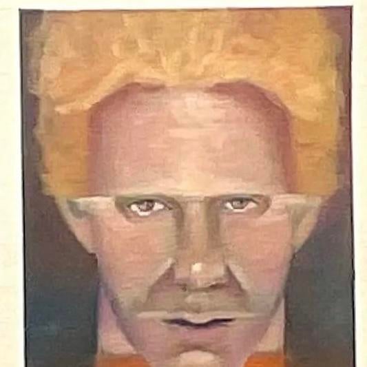 Wood Vintage Boho Signed Original Oil Portrait on Board For Sale - Image 7 of 11