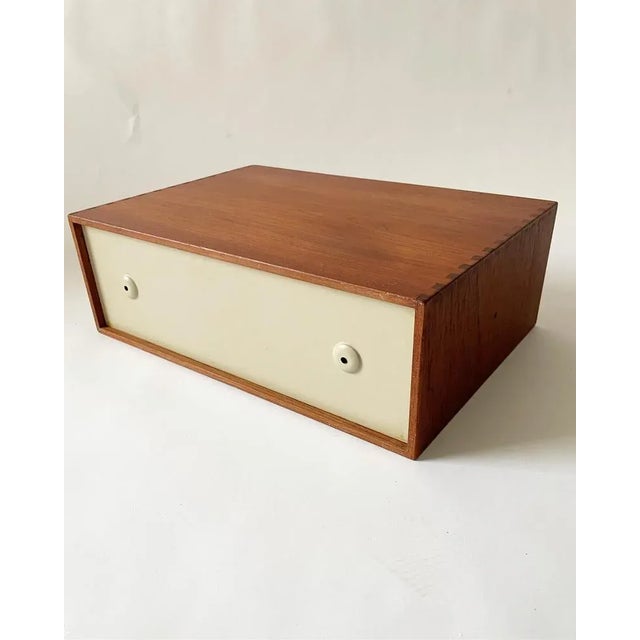 Brown Small Wall Mounted Chest of Drawers by Östen Kristiansson for Luxus, 1960s For Sale - Image 8 of 9