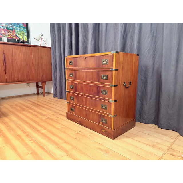 Campaign Military Chest of Drawers and Writing Desk, Great Britain, 1950s For Sale - Image 4 of 18