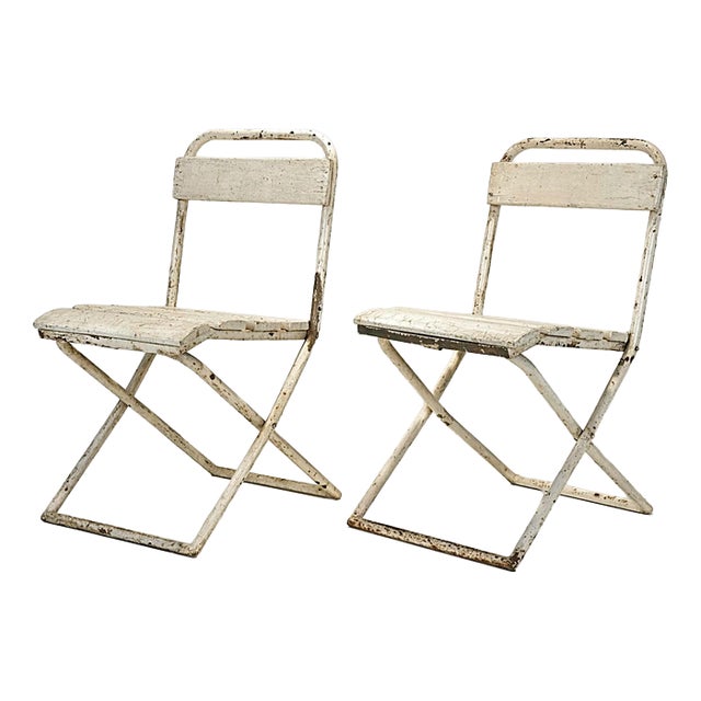 Garden Chairs in Metal by Erich Dieckmann, Germany, 1930, Set of 2 For Sale