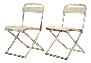 Garden Chairs in Metal by Erich Dieckmann, Germany, 1930, Set of 2