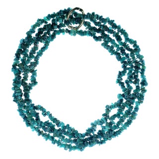 Aria Jewelry Design 34-Inch Emerald Chip Beaded Necklaces, New For Sale
