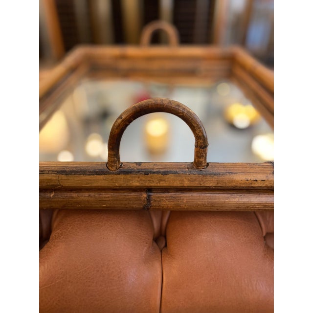 Bamboo Tray with Handles and Mirror Finish, 1970s For Sale - Image 4 of 11
