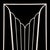 A pair of striking Art Deco iron door panels, each featuring a bold stylized fountain or fan motif of elongated, gently...