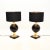 Vintage Italian Walnut and Brass Table Lamps, 1970, Set of 2 For Sale - Image 10 of 10