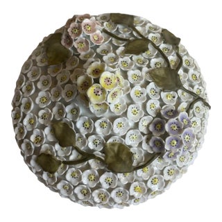 Early 20th Century Meissen Schneeballen Snowball Covered Flowers Bowl Encrusted For Sale