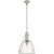 Prestwick 18" Pendant in Polished Nickel with Clear Glass Designer: Chapman & Myers Canopy: 6.5" Round Mounting: Chain...
