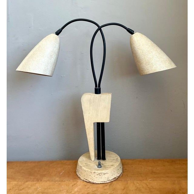 Vintage Mid-Century Modern Double Arm Lamp For Sale - Image 16 of 16