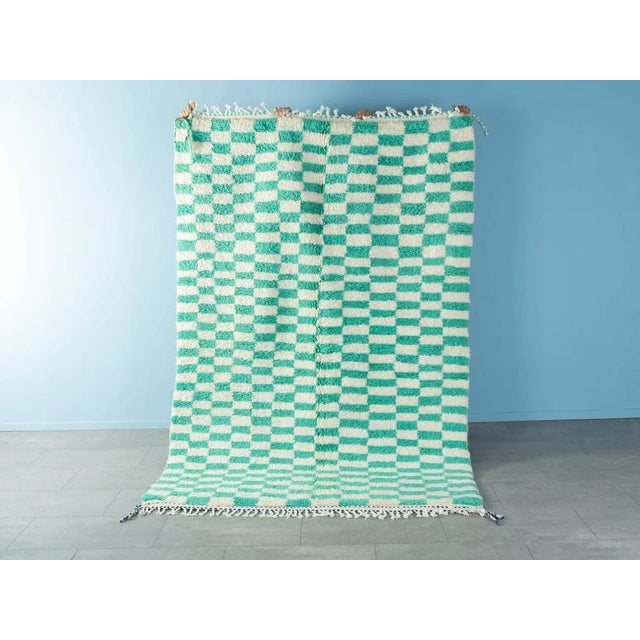 Peppermint Check is a contemporary Berber rug that consists of 100% high-quality Atlas sheet - soft and cozy under your...