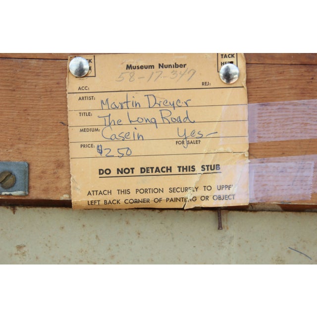 Brown "The Long Road", Surreal Desert Landscape Painting 1950s For Sale - Image 8 of 10