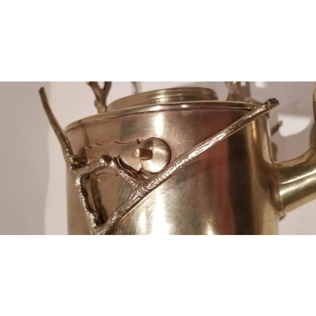 Antique 1890 Victorian Brass & Copper Spirit Kettle For Sale - Image 10 of 12