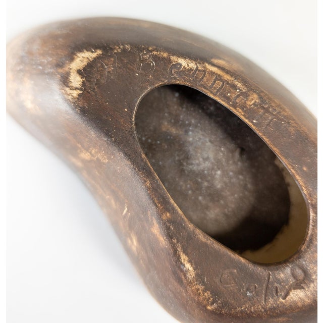 Mid-Century Modern California Art Pottery Bowl, Signed For Sale - Image 9 of 11