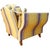 Yellow Grand Scale Neoclassical Revival Italian Maximalist Armchair With Bolsters and Tassels For Sale - Image 8 of 14