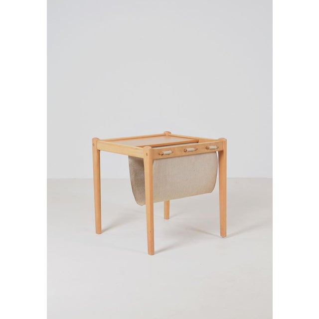 Danish Side Table with Magazine Holder by S.P. Jensen for BRDR Furbo, 1960s For Sale - Image 10 of 10