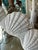 Vintage Round Lacquered White Palm Beach Scallop Clam Seashell Shell Mirror For Sale - Image 10 of 12