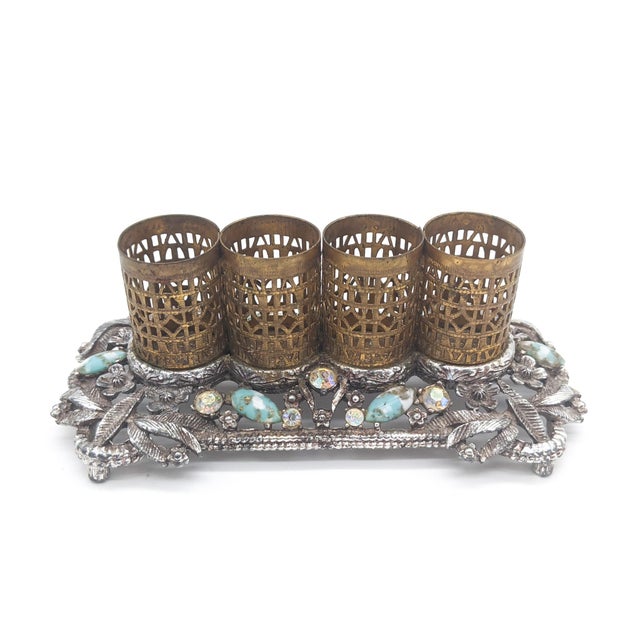 Vintage Filigree Metal Lipstick Holder Chairish
