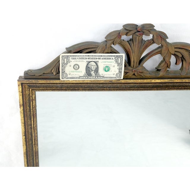 Mid 20th Century Pair of c1940s 23x44 Rectangle Mirrors With French Baroque Bay Leaf Decorations For Sale - Image 5 of 8